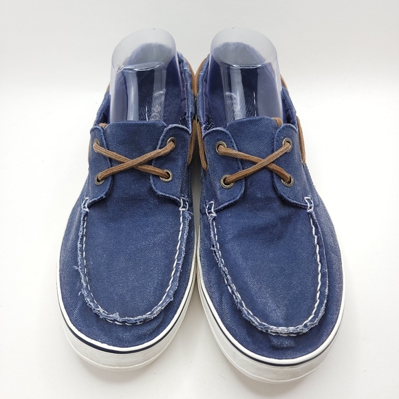 Columbia Shoes Mens 9.5 Navy Blue Canvas Comfort Walking Sneakers Vulc N Vent - Picture 5 of 7